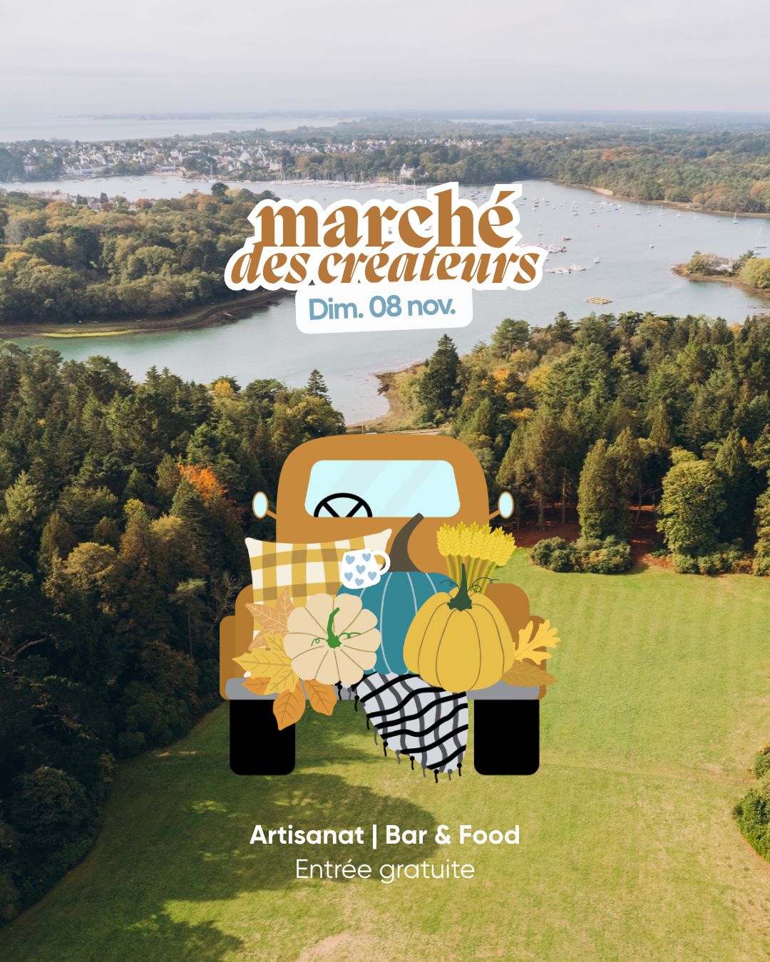 Affiche du marché des créateurs le dimanche 8 novembre